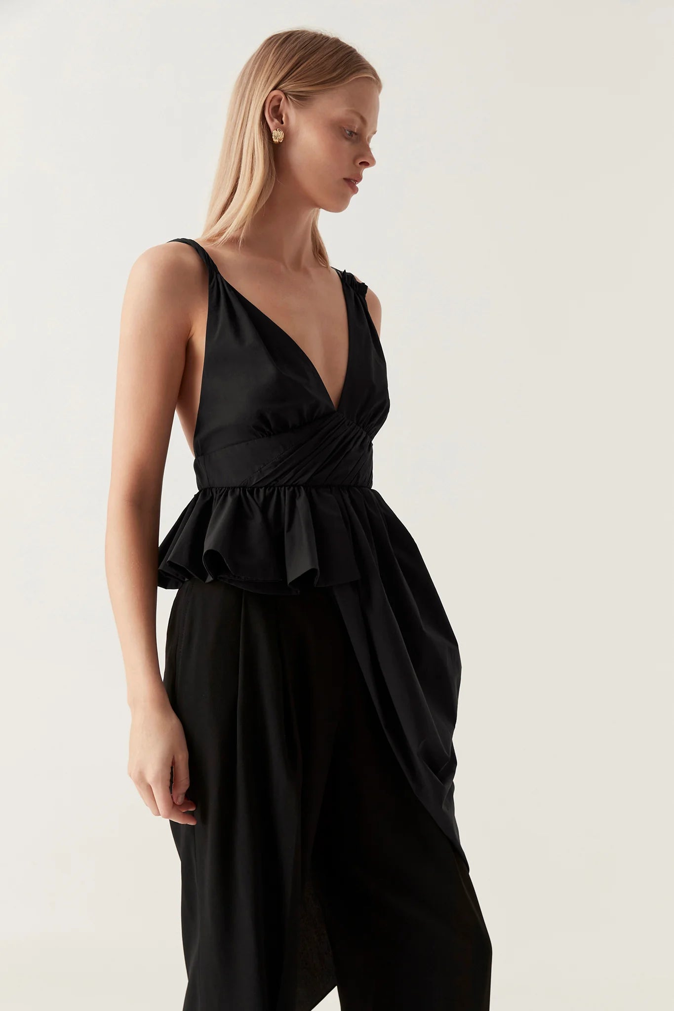 Karina Asymmetric Drape top
