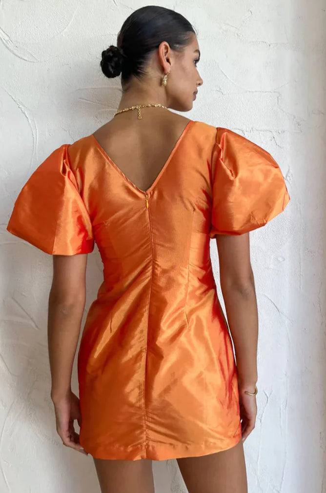 Melinda Mini Dress in Orange