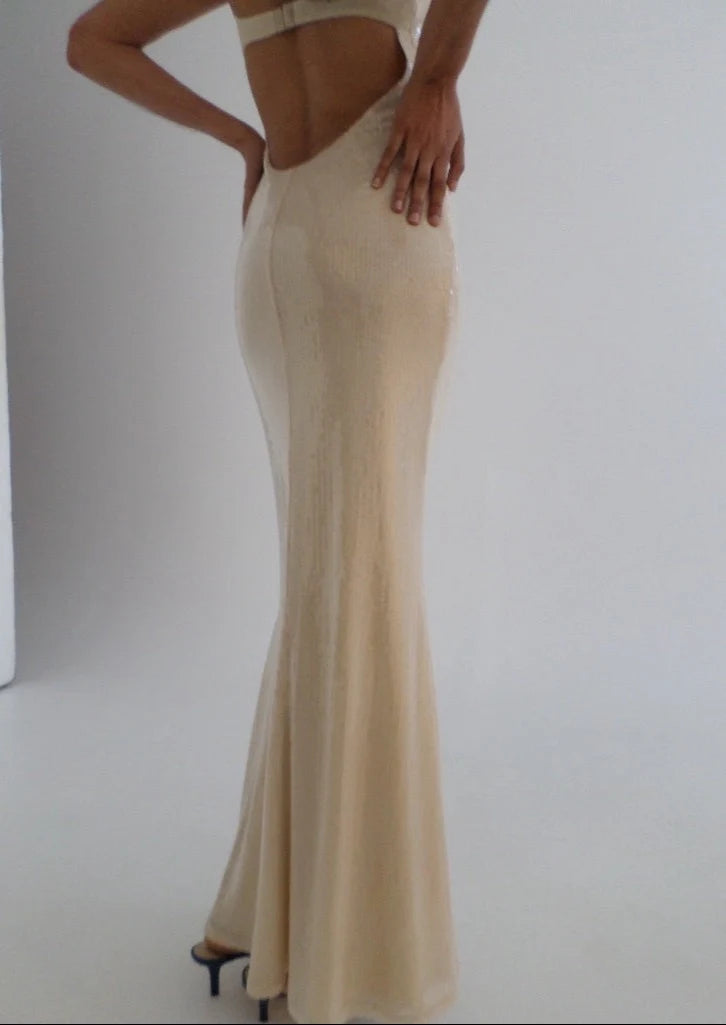 Juliano Sequin Slip Dress
