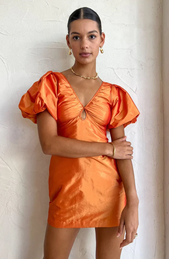 Melinda Mini Dress in Orange
